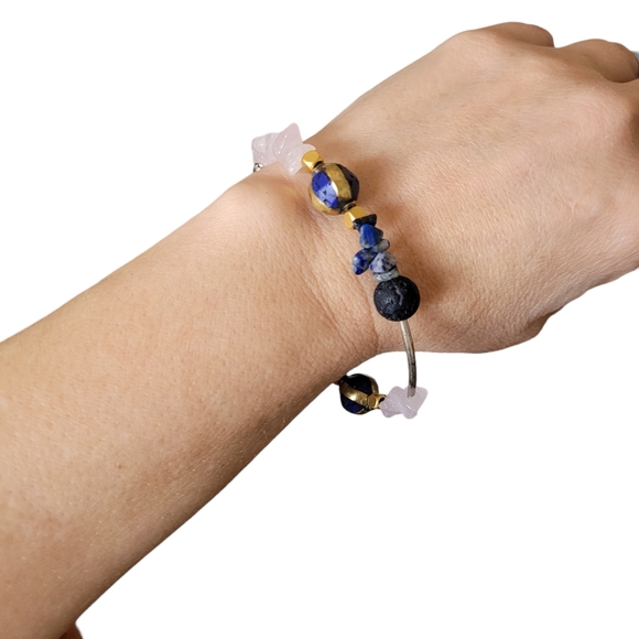 Handmade Bohemian Crystals & Vintage Thai Beads Bracelet - Picture 2 of 5